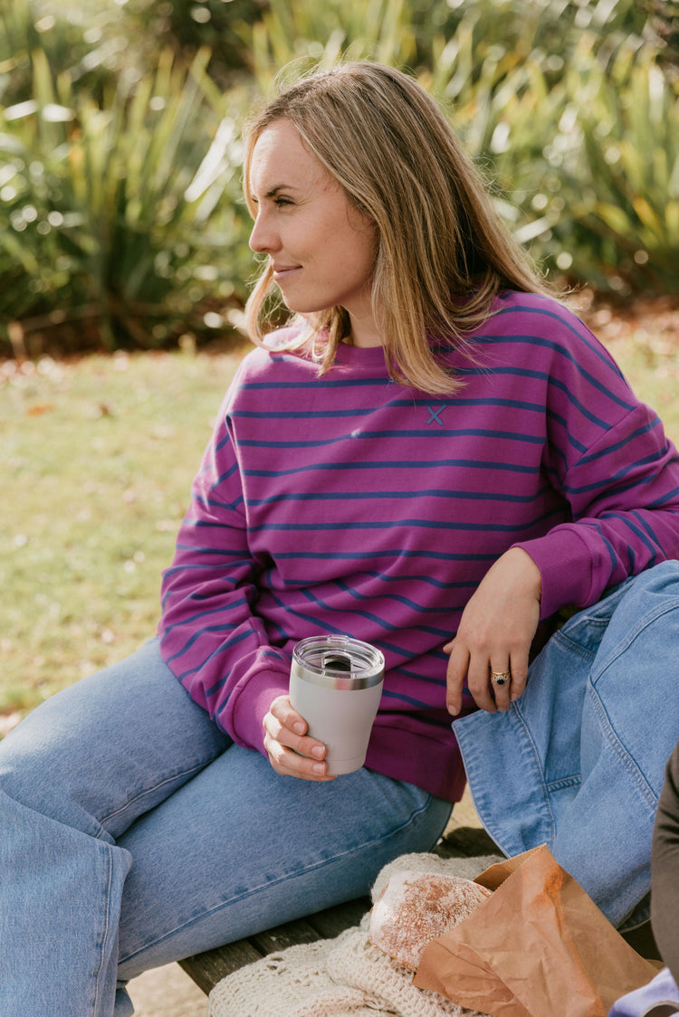 KAYLA CREW - Hyacinth Stripe