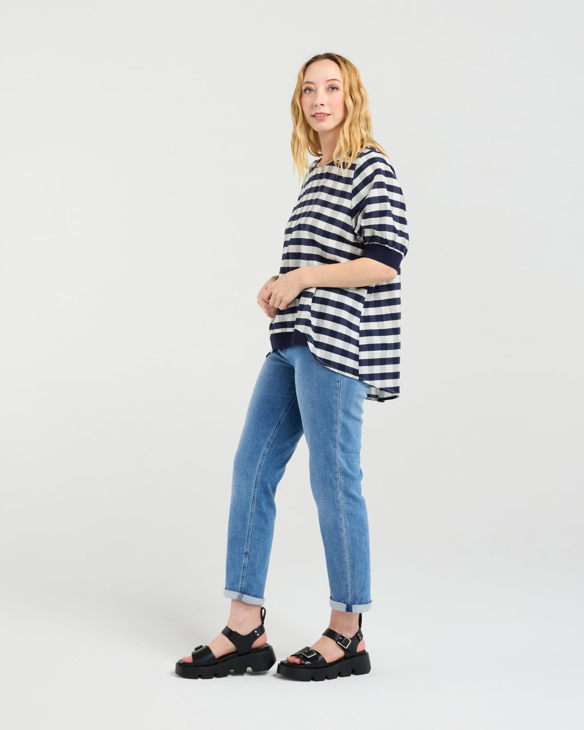 Havana Top - Navy Check