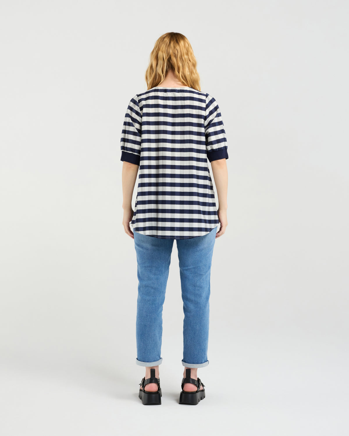 Havana Top - Navy Check