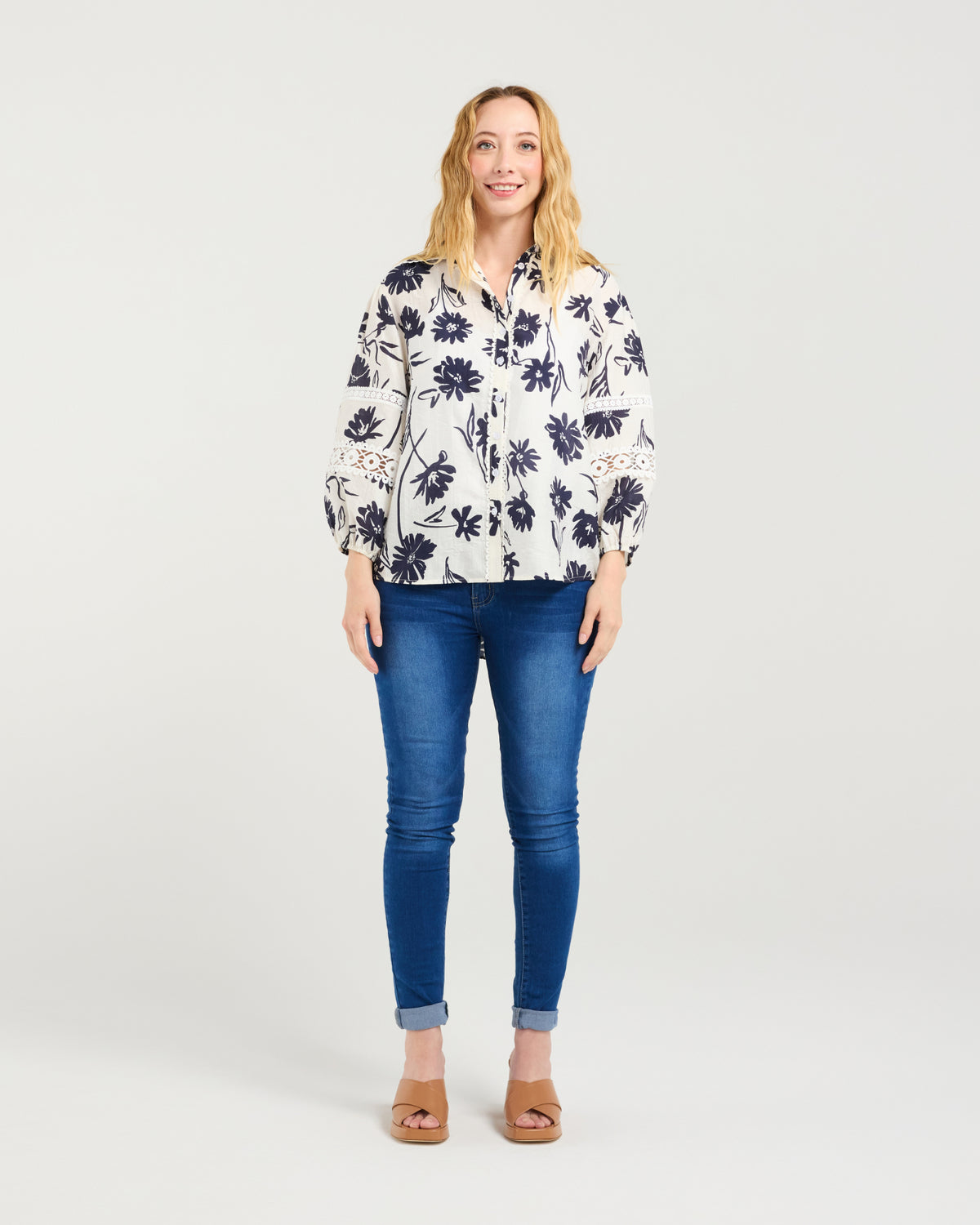 Arabella Shirt - Ink Blossom