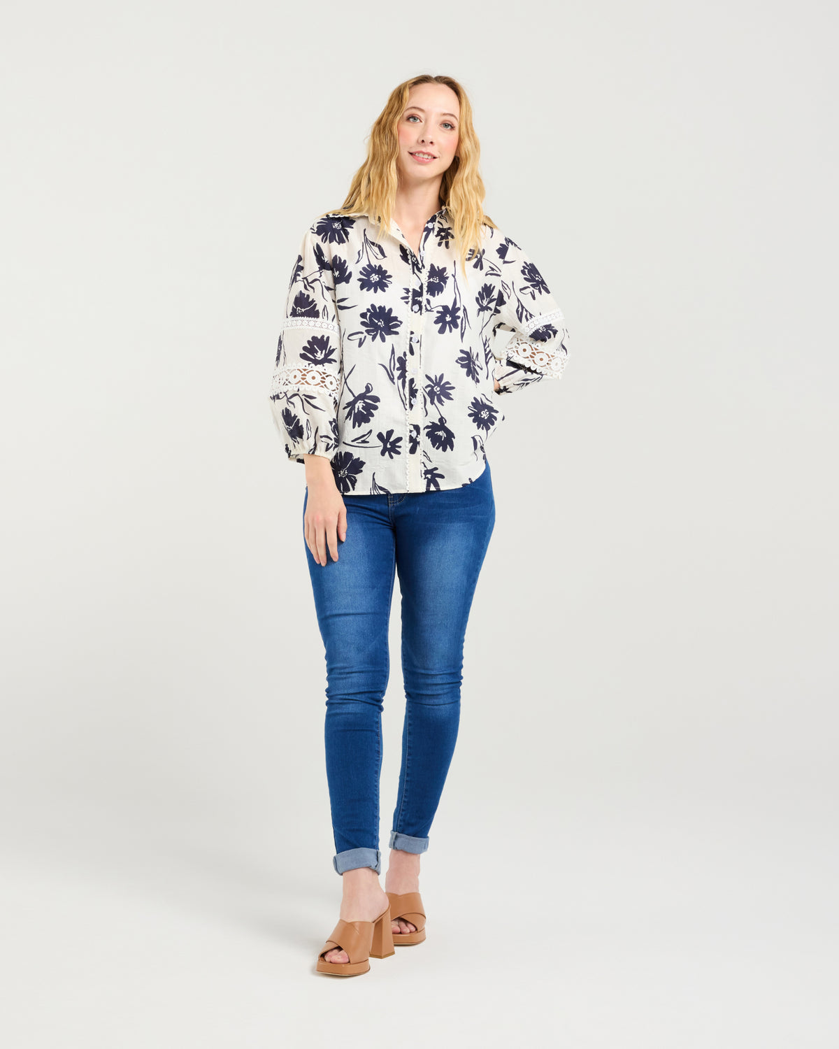 Arabella Shirt - Ink Blossom