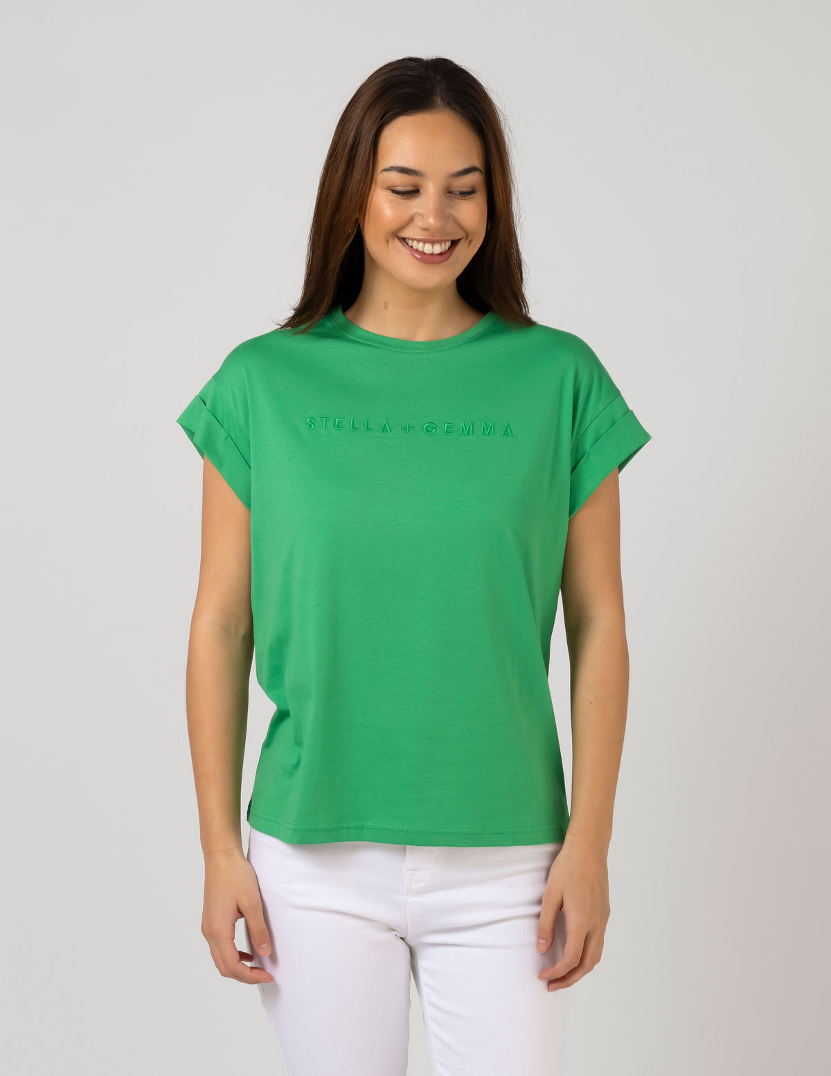 Cuff Sleeve Tee - Green