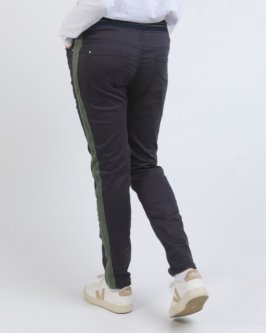 Margo Jogger - Navy with Side Tape