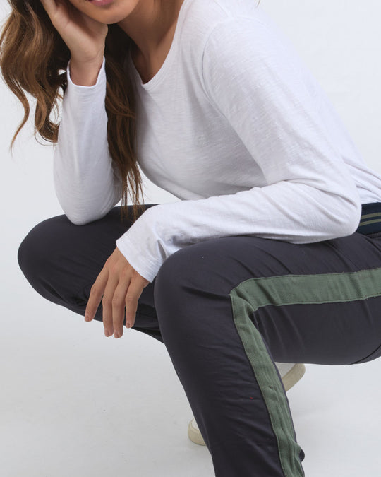 Margo Jogger - Navy with Side Tape