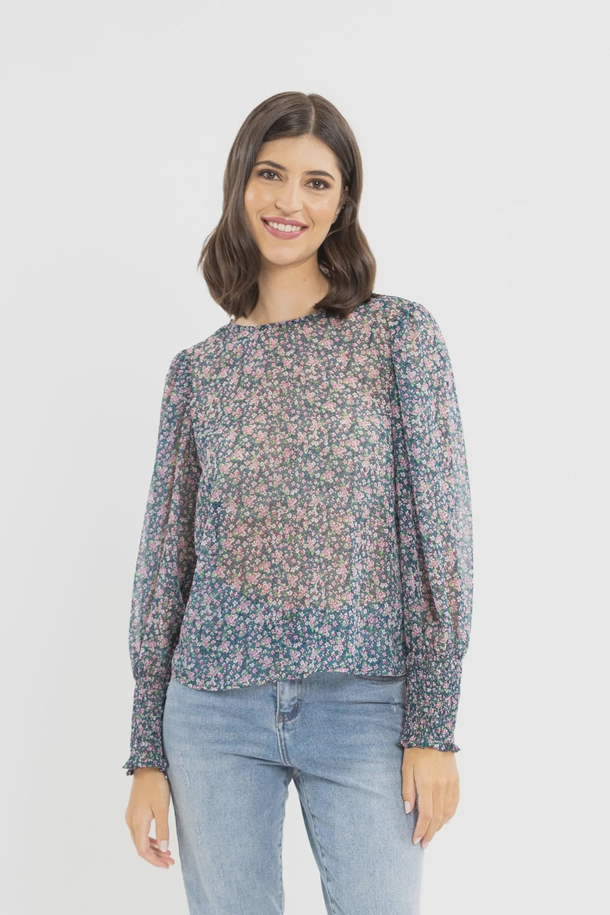 Timely Top - Blossom Chiffon