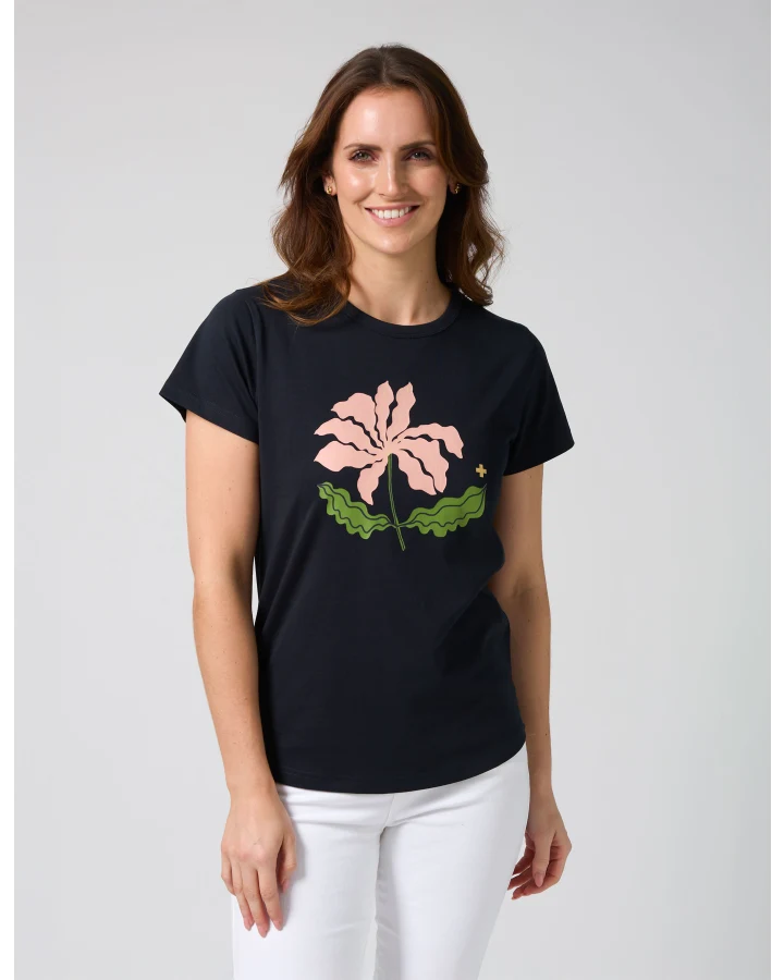 Classic Tee - Navy Blushing Blooms