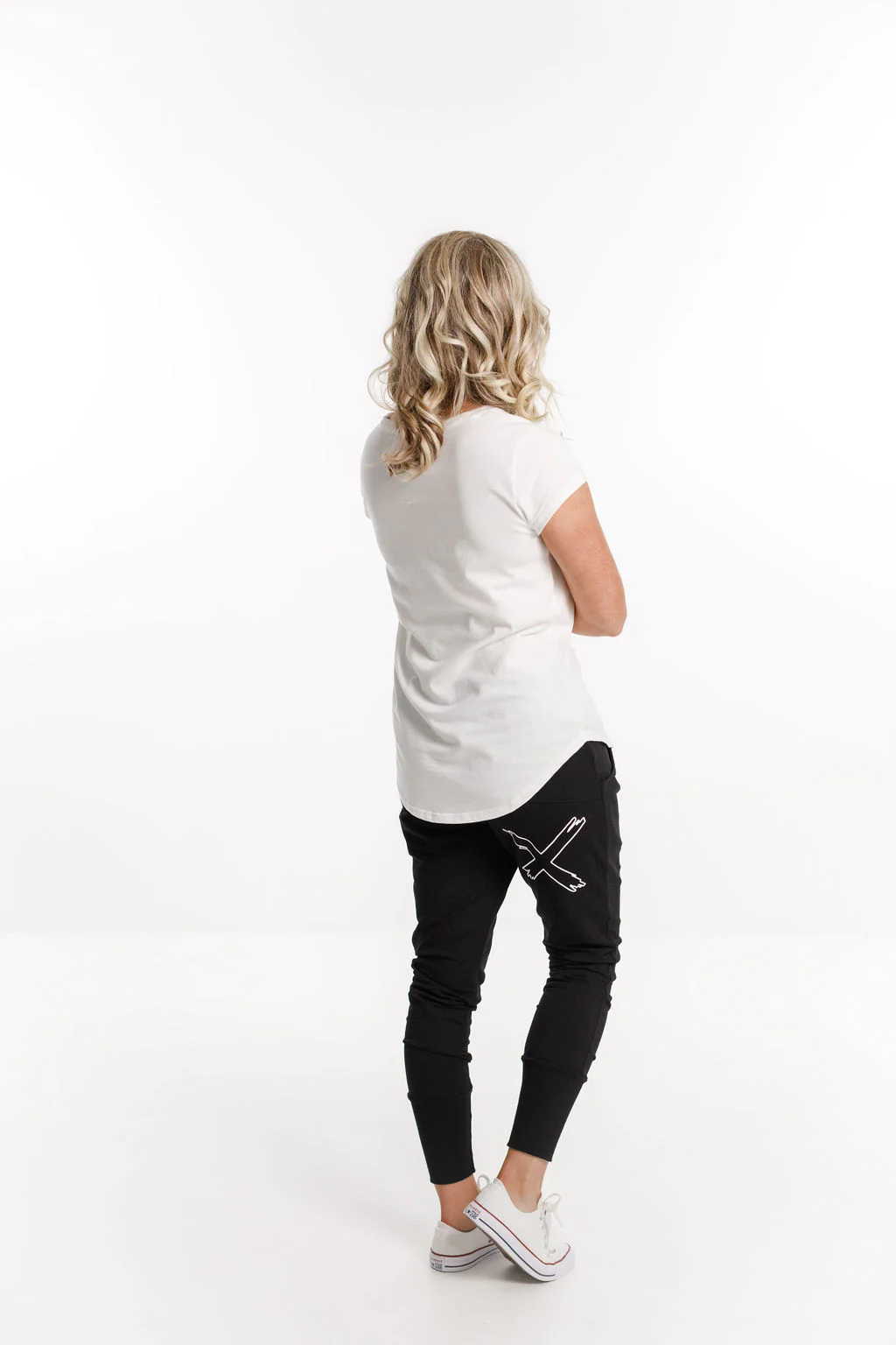 Apartment Pants Winter Weight - Black with White Outline X