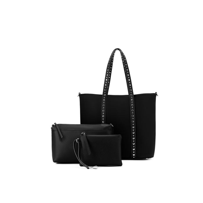 Rogue Black 3 Piece Handbag | Black