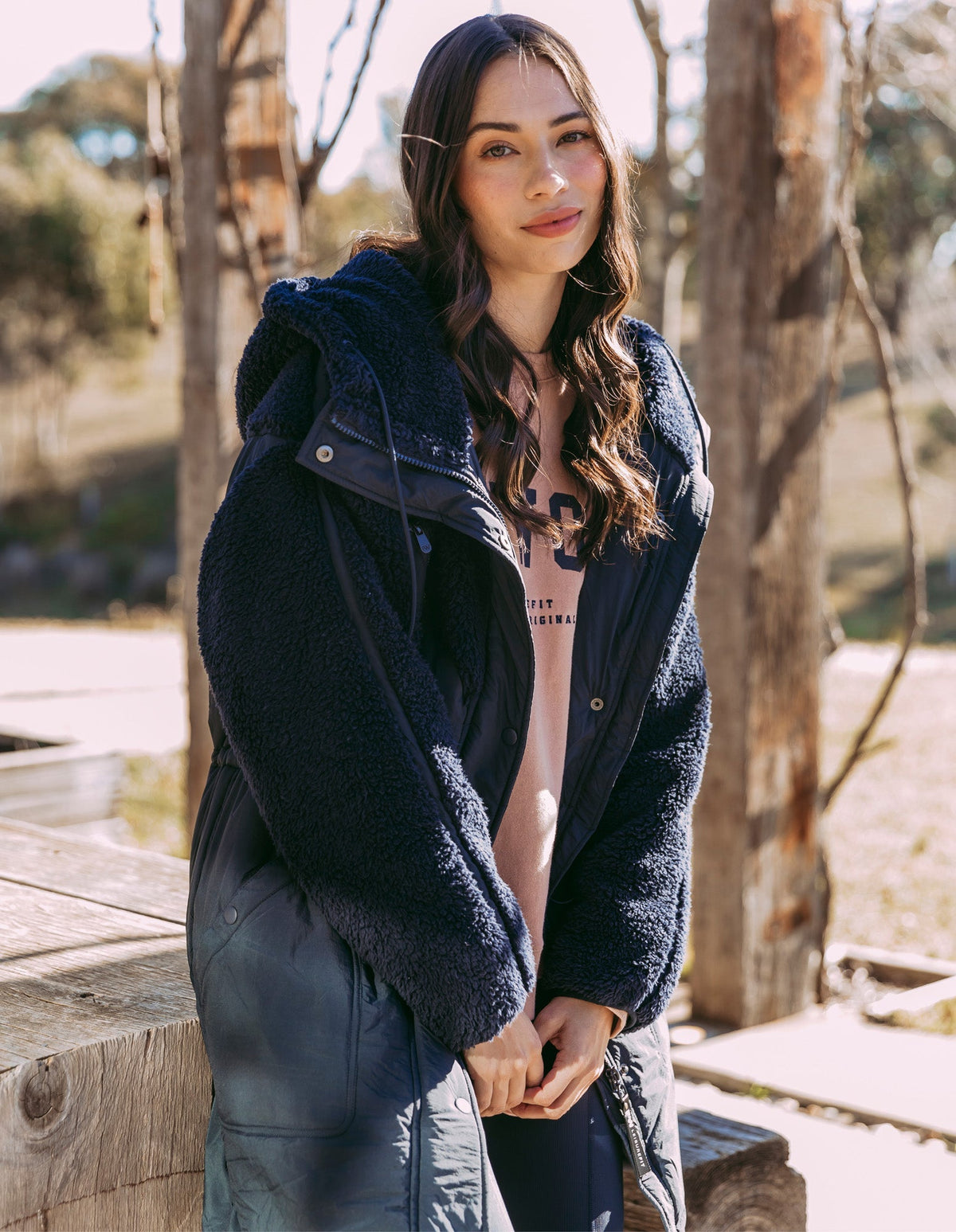 Longline Anorak - Navy