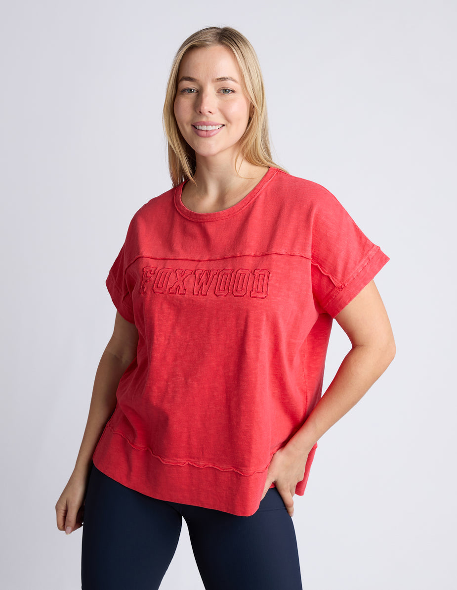 Throw on Short Sleeve Tee - Red