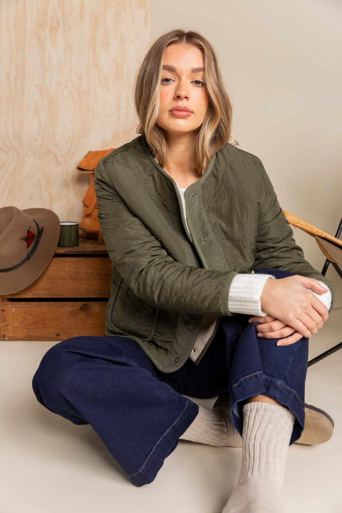 Alberta Quilted Jacket | Moss