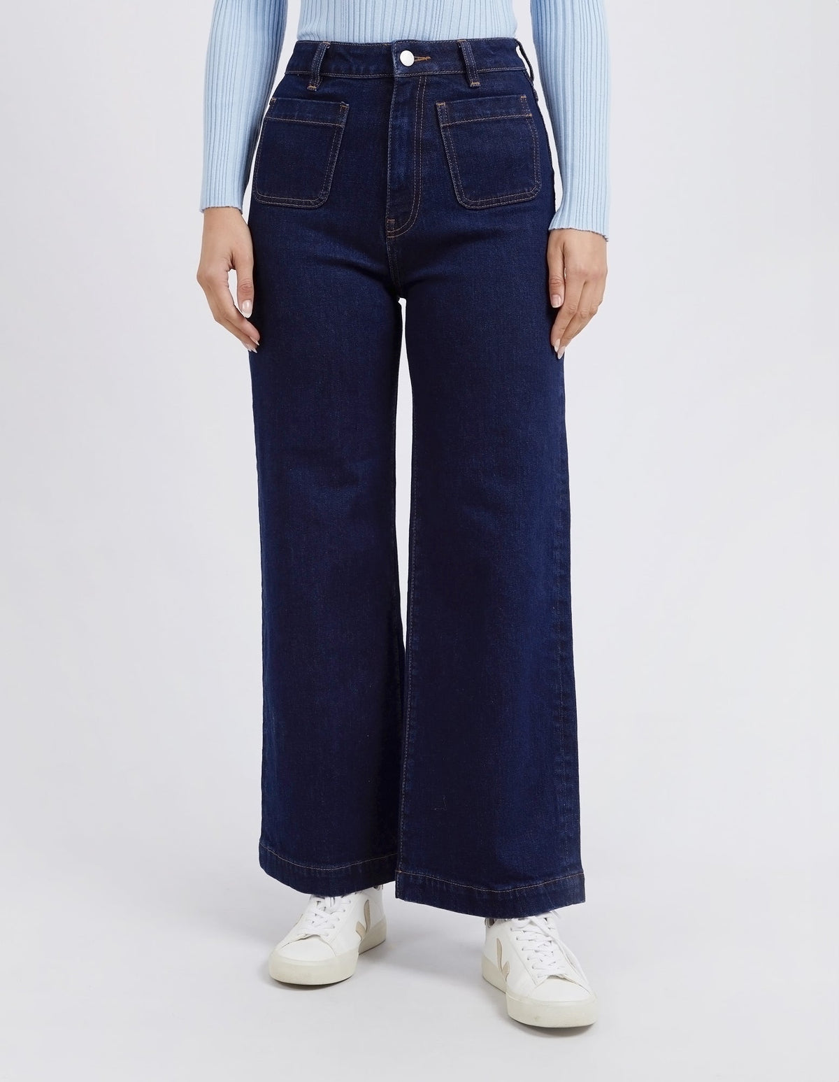 Sarah Wide Leg Jean | Dark Blue