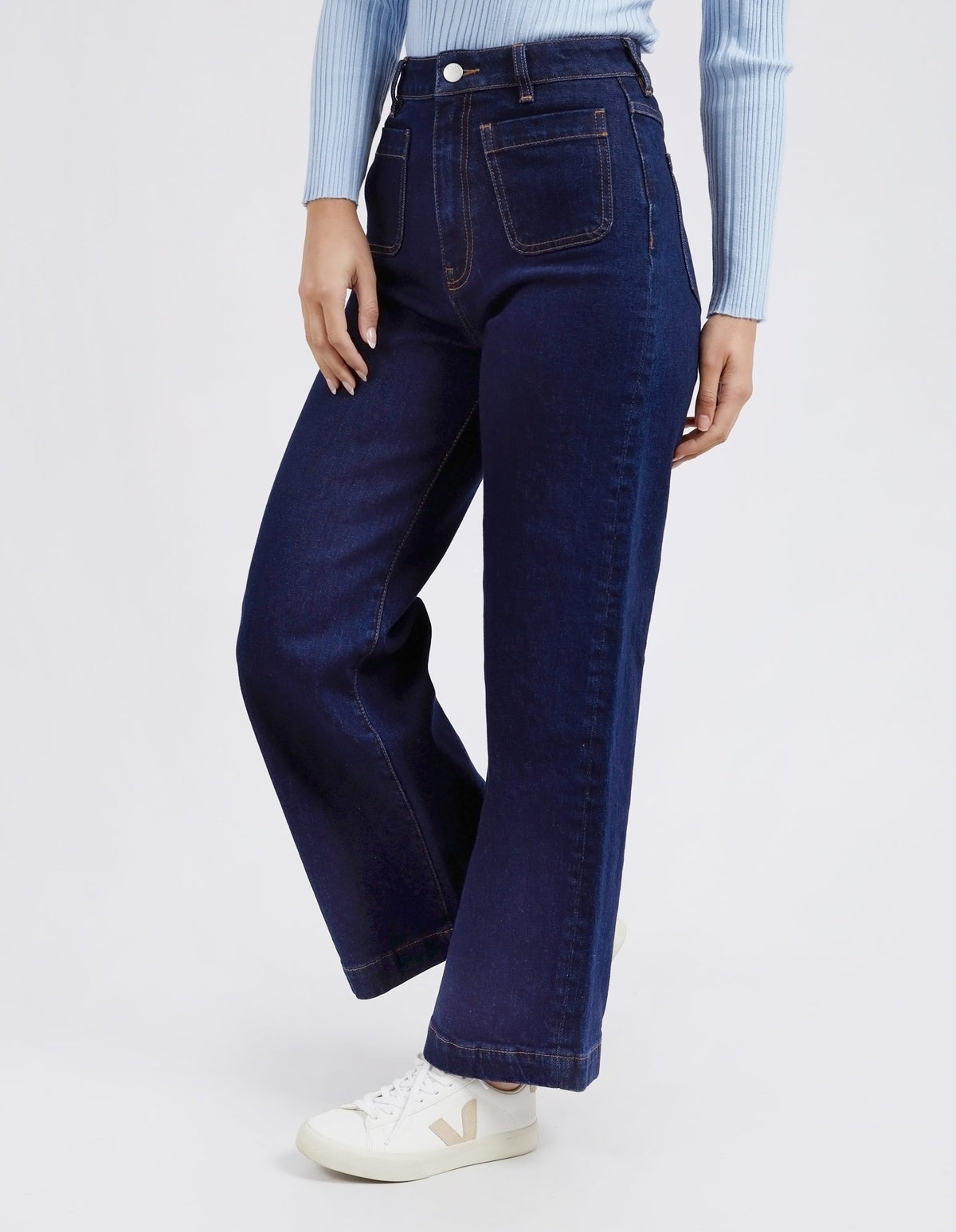 Sarah Wide Leg Jean | Dark Blue