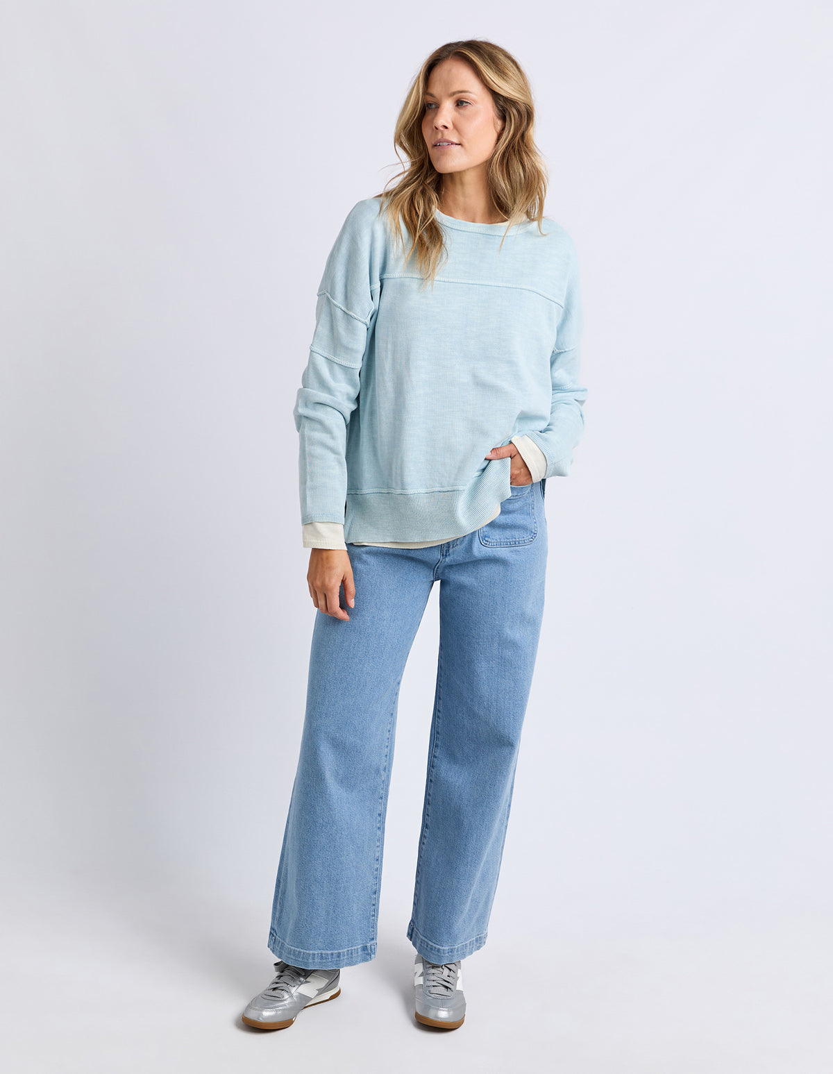 Jayne Throw On Kint - Ice Blue