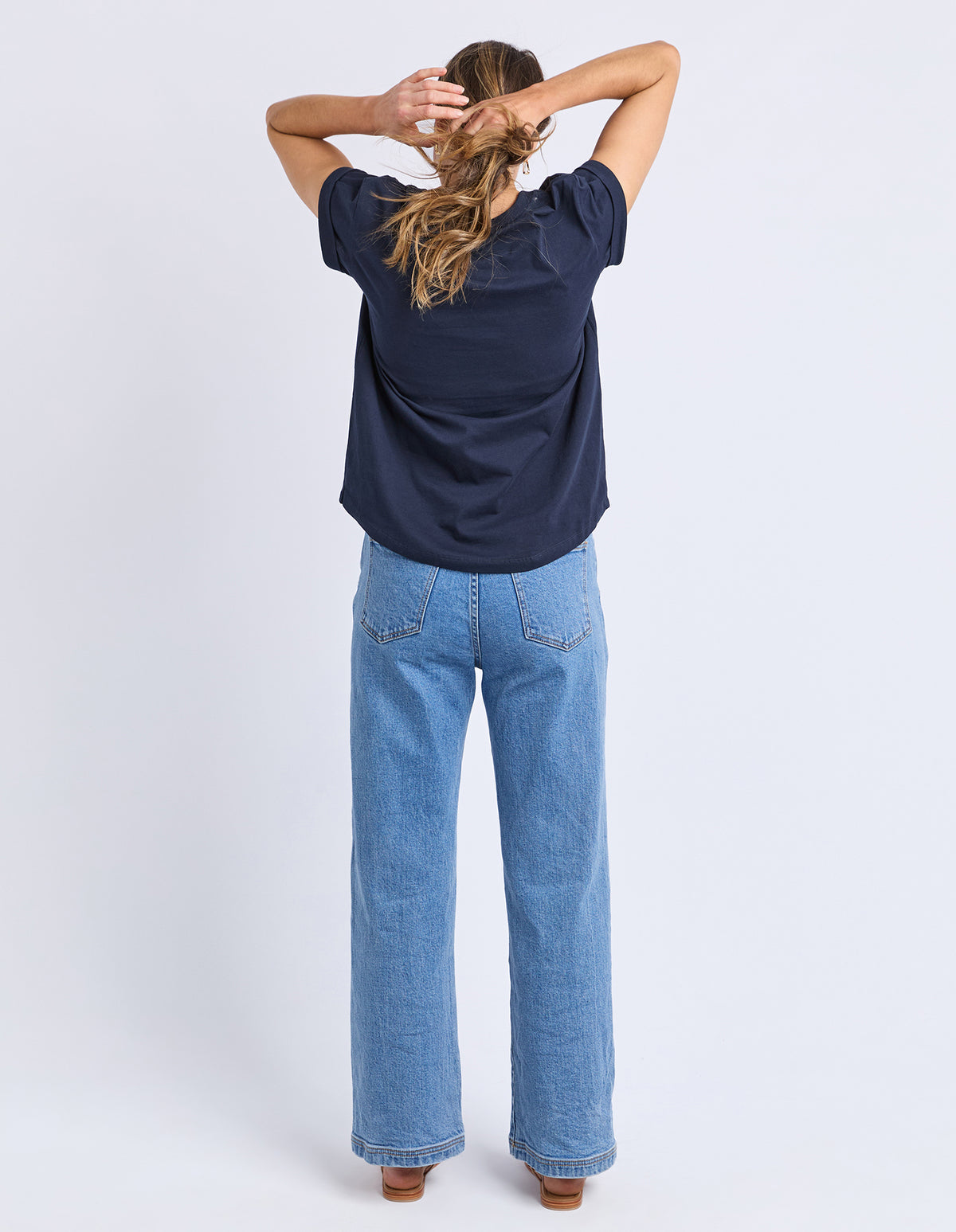 Simplified Confetti Tee- Navy