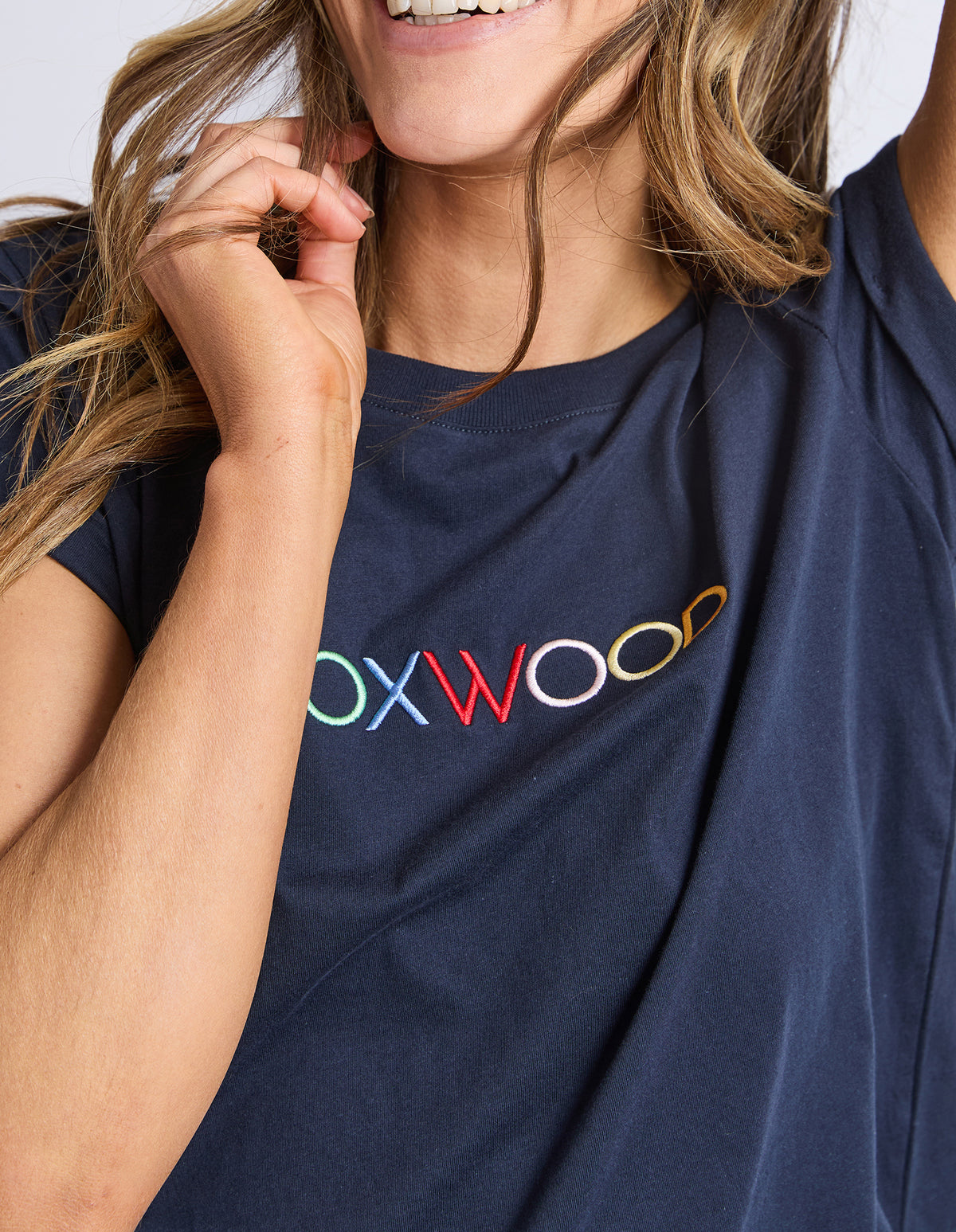 Simplified Confetti Tee- Navy