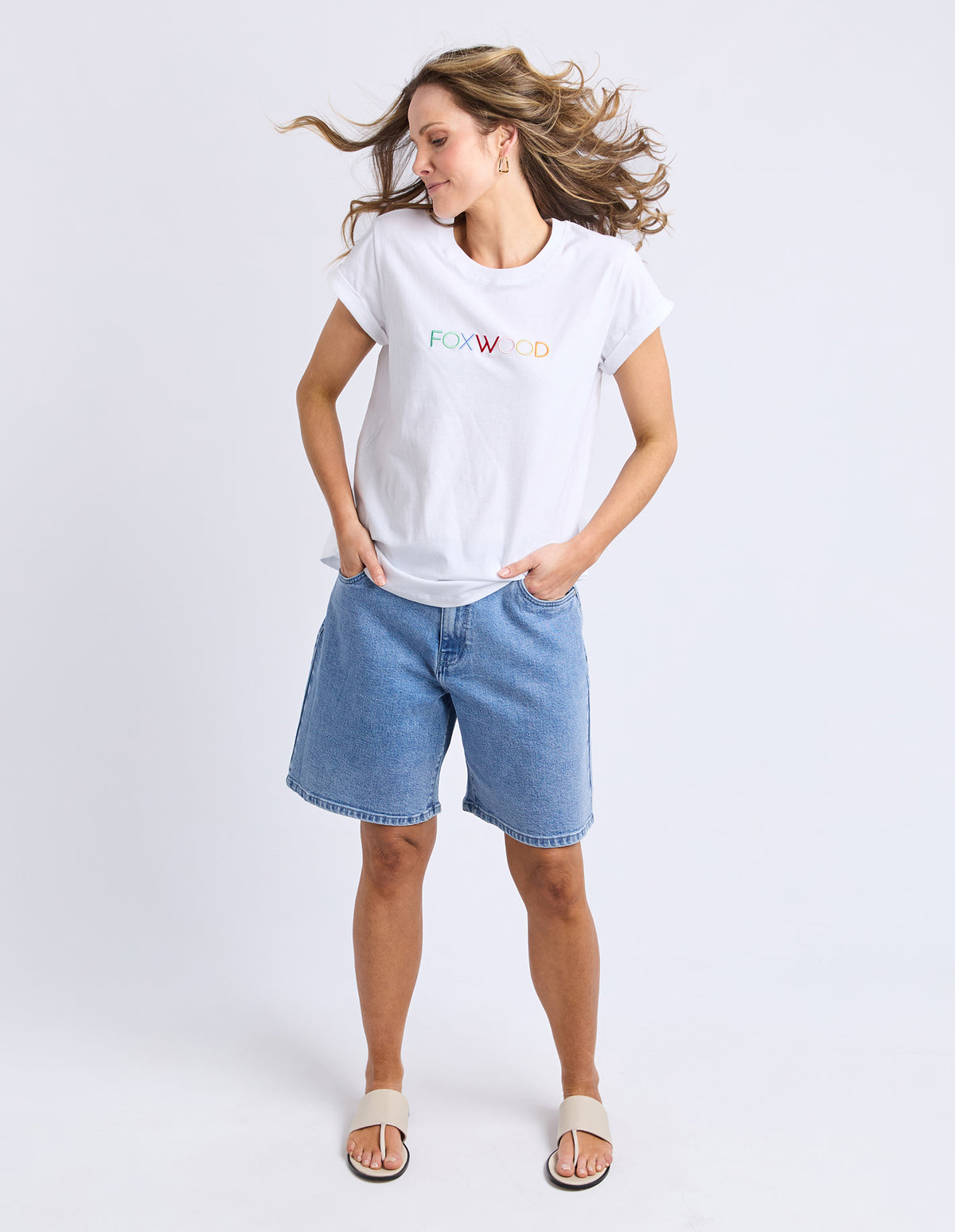 Simplified Confetti Tee- White