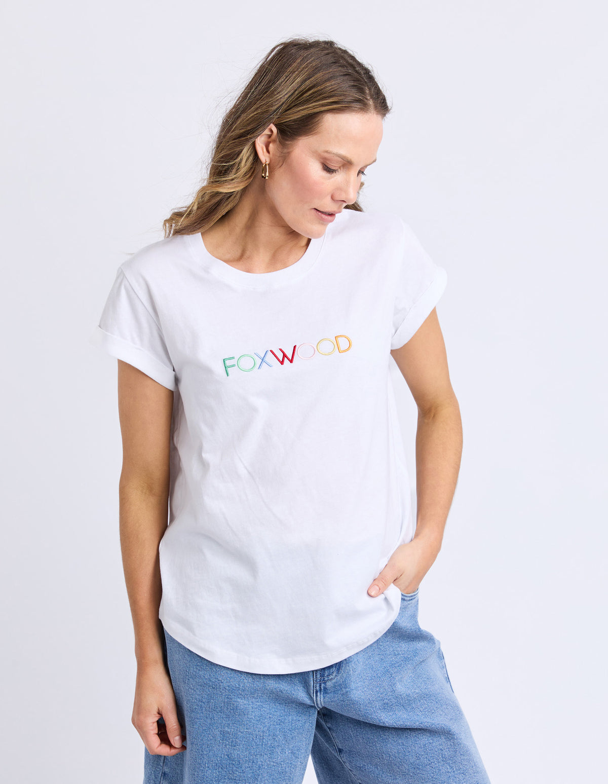 Simplified Confetti Tee- White