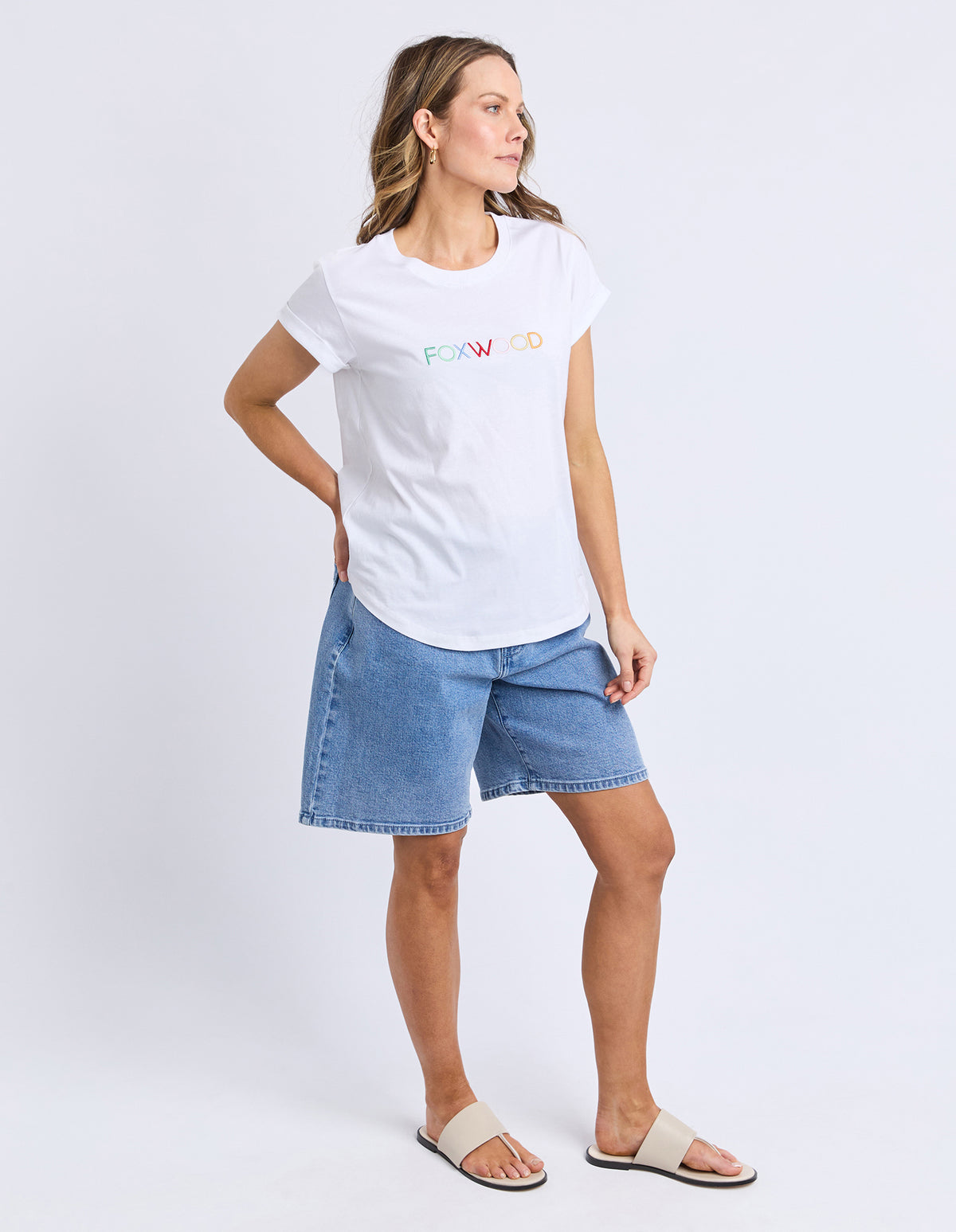 Simplified Confetti Tee- White