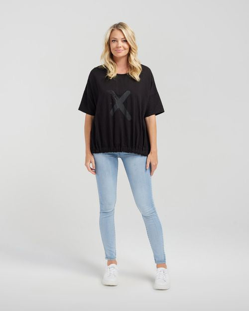 Nikita Top - Black Stripe