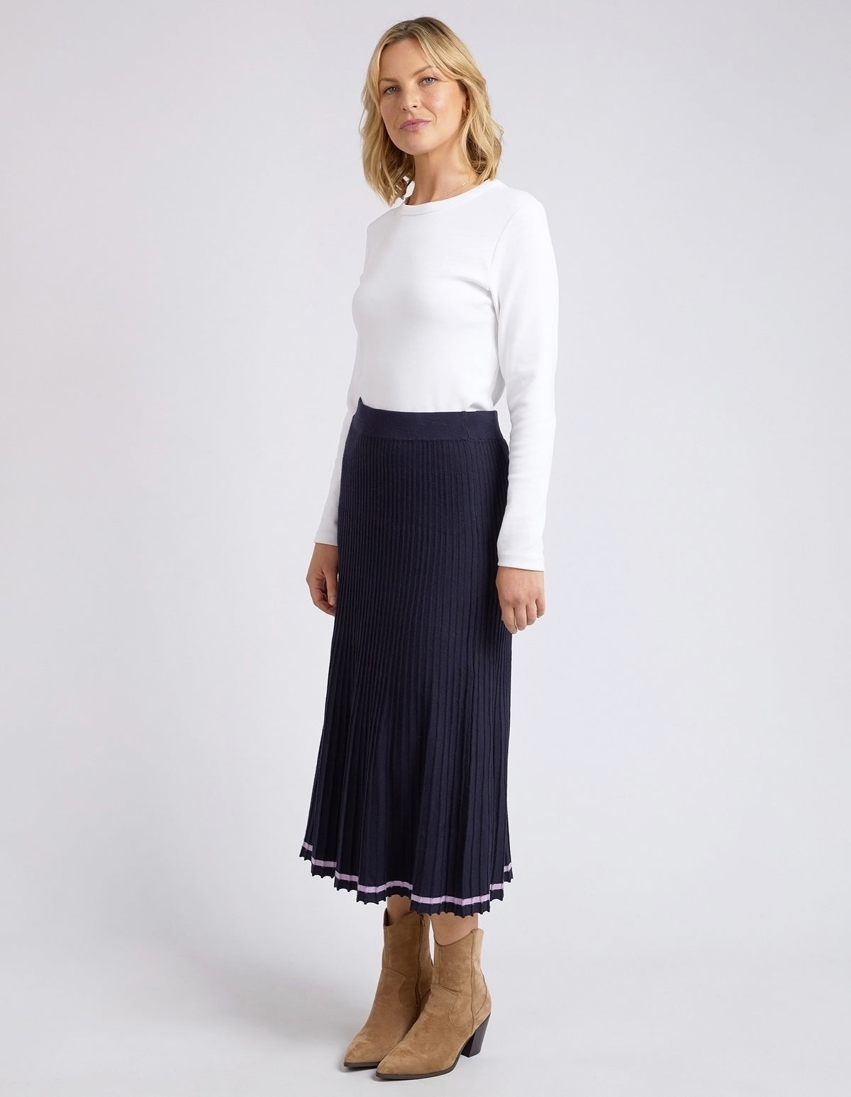 Tammy Knit Skirt - Navy