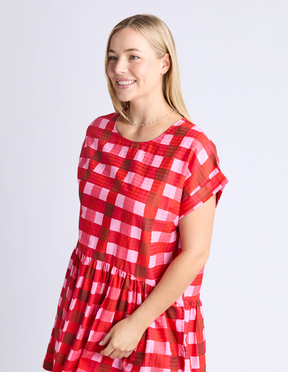 Edin Short Sleeve Dress - Poppy