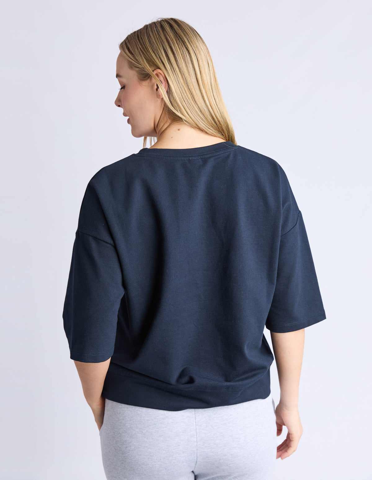 Nico Sweat - Navy with Sugar Coral Panels