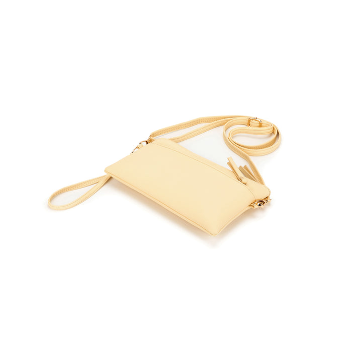 Jessie Crossbody Clutch - Yellow Chiffon