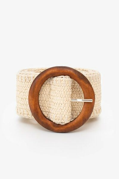 RATTAN BELT - Natural & Silver