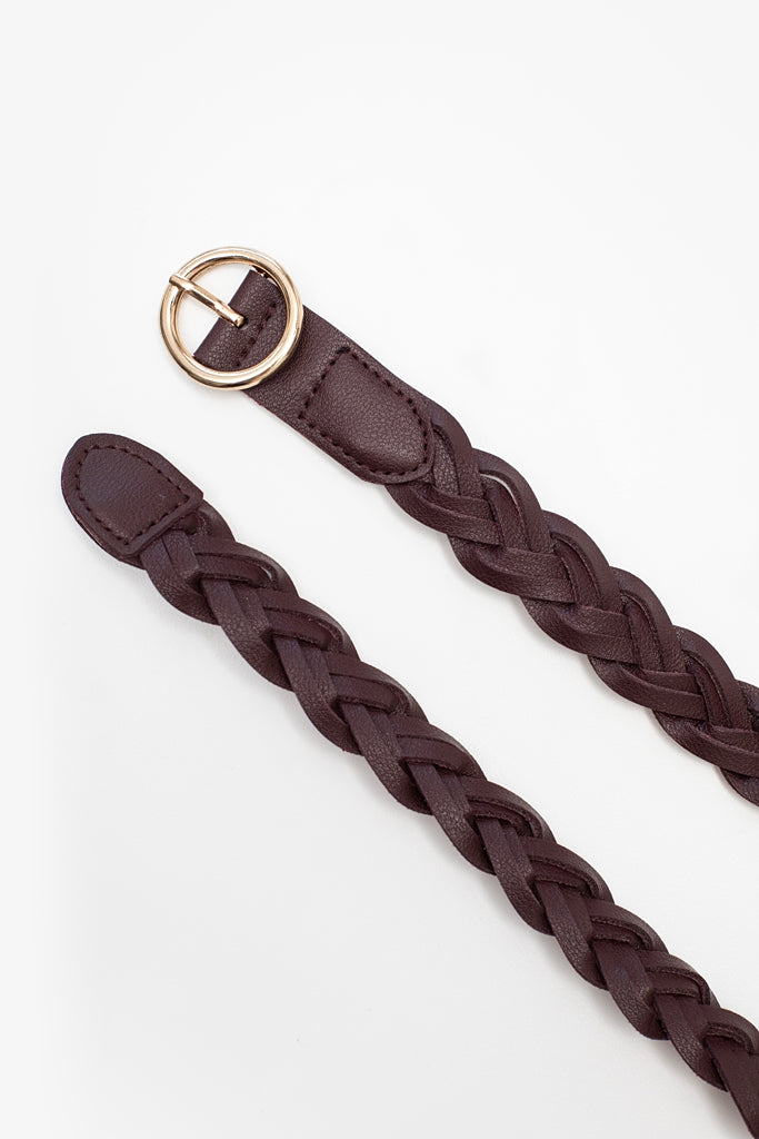 Merlot Plait Belt