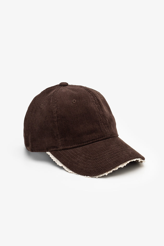 Lace Peak Cord Cap | Chocolate