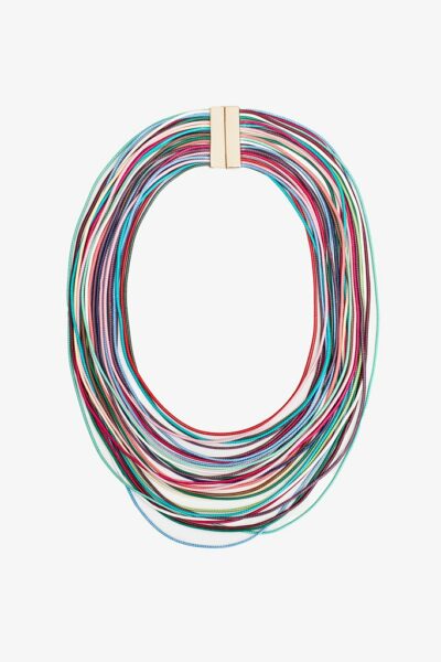 Coloured Multi Strand Necklace