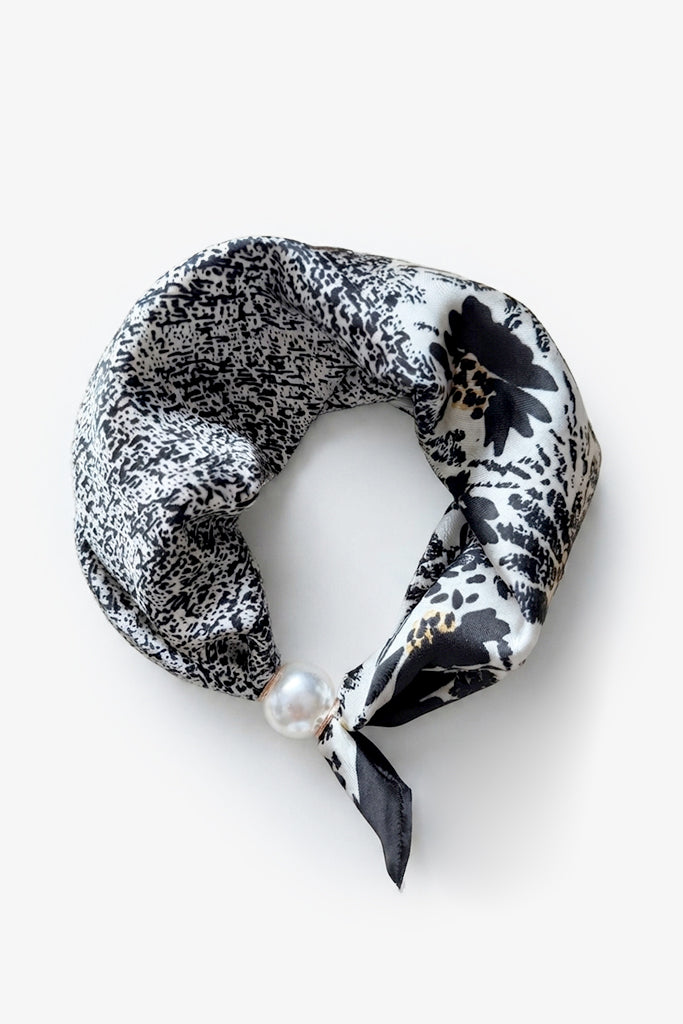 Pearl Fasten Bow Scarf | Inked Garden