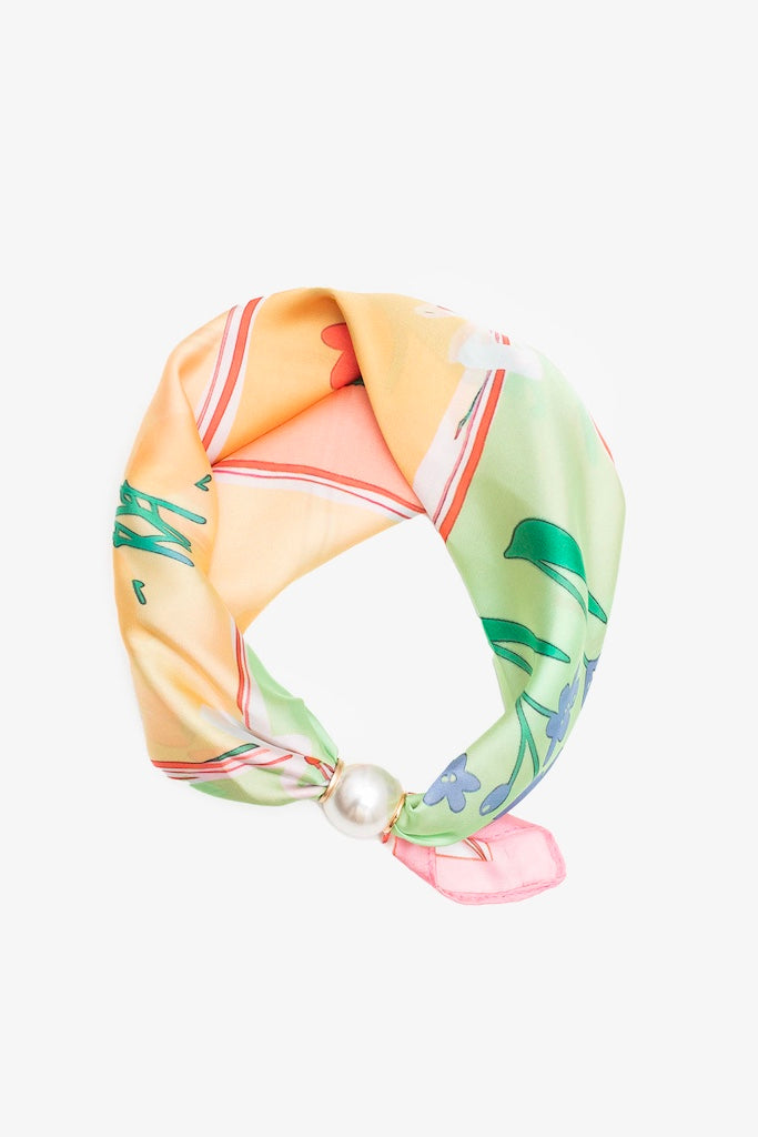 Pearl Fasten Bow Scarf | Sweetpea