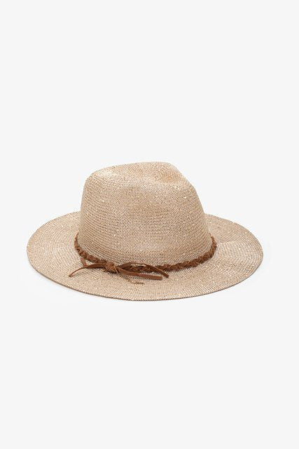 Western Chic Fedora Oat Glitter