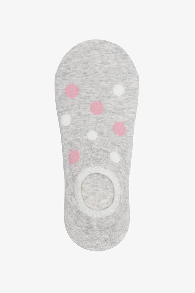 No Show Socks | Grey & Dusty Dots