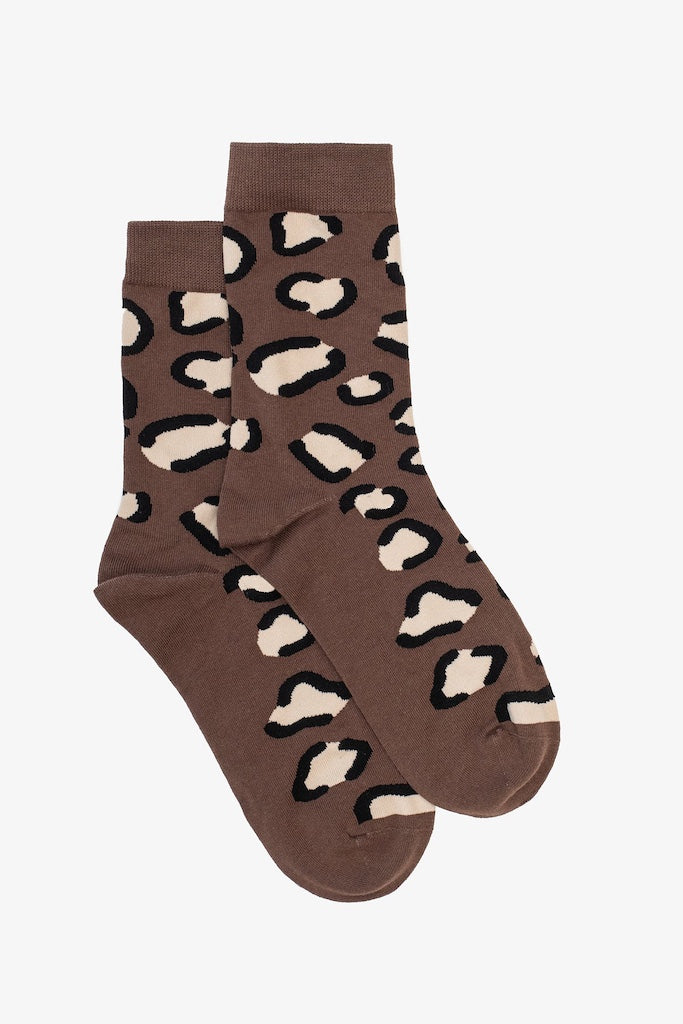 Mocha Leopard Socks