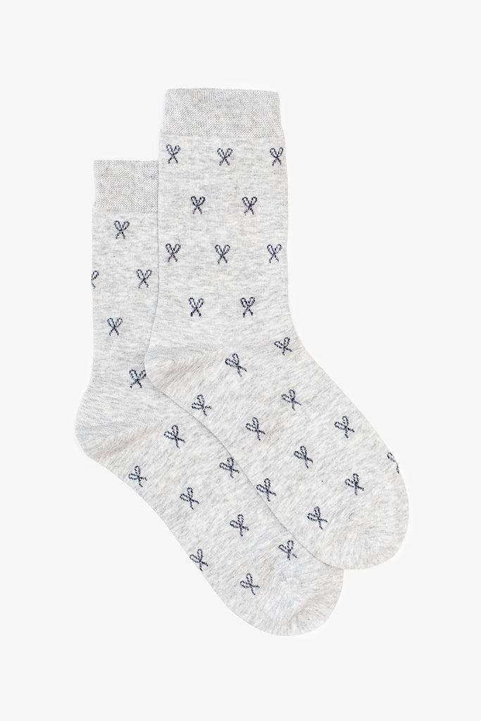 Silver Bow Socks