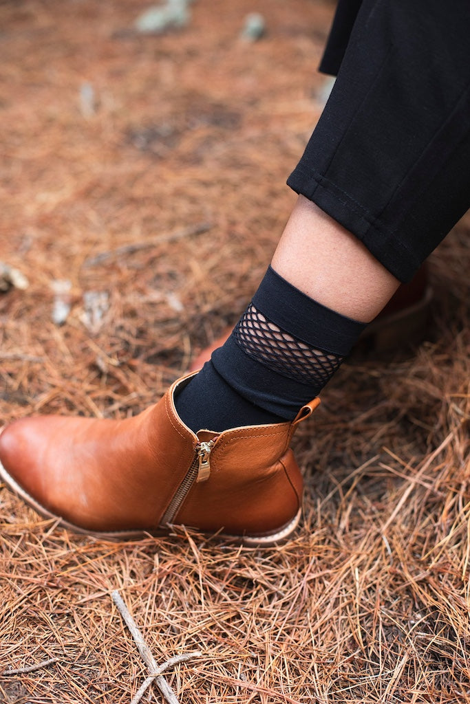 Black Net Top Stockings