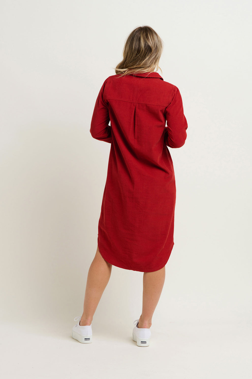 Cameron Cord Dress - Burnt Orange