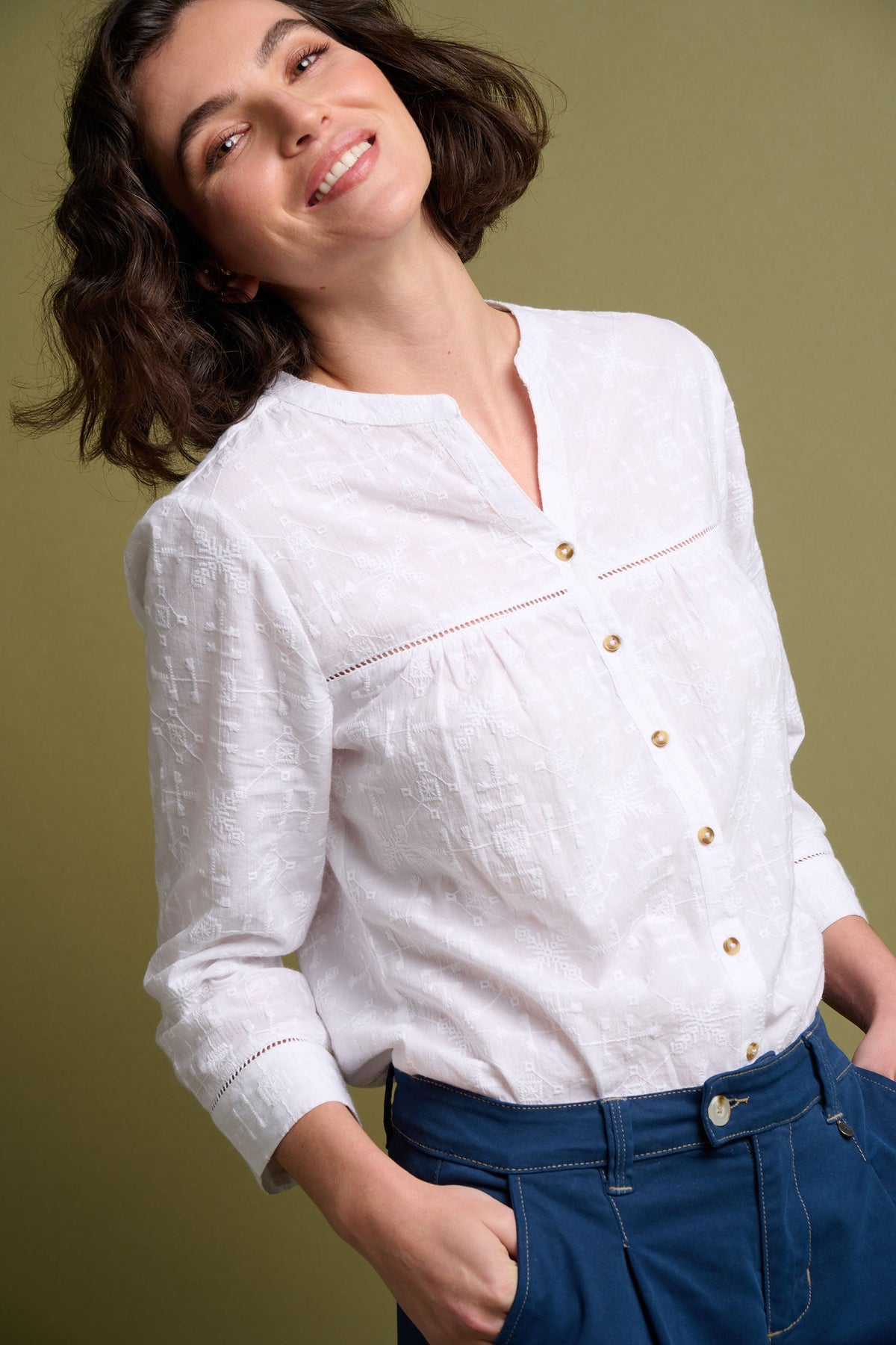 Cassia Blouse - White