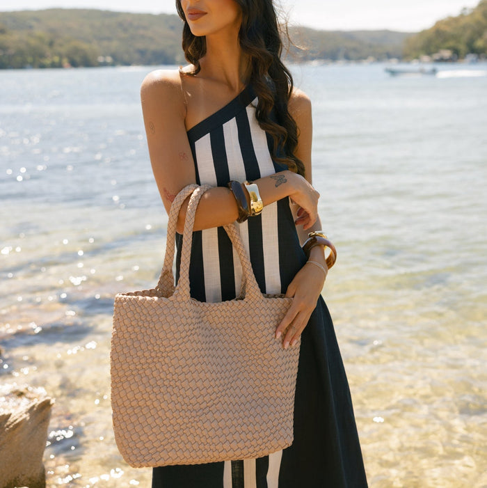 St Moritz Mocha 2 Piece Handwoven Handbag