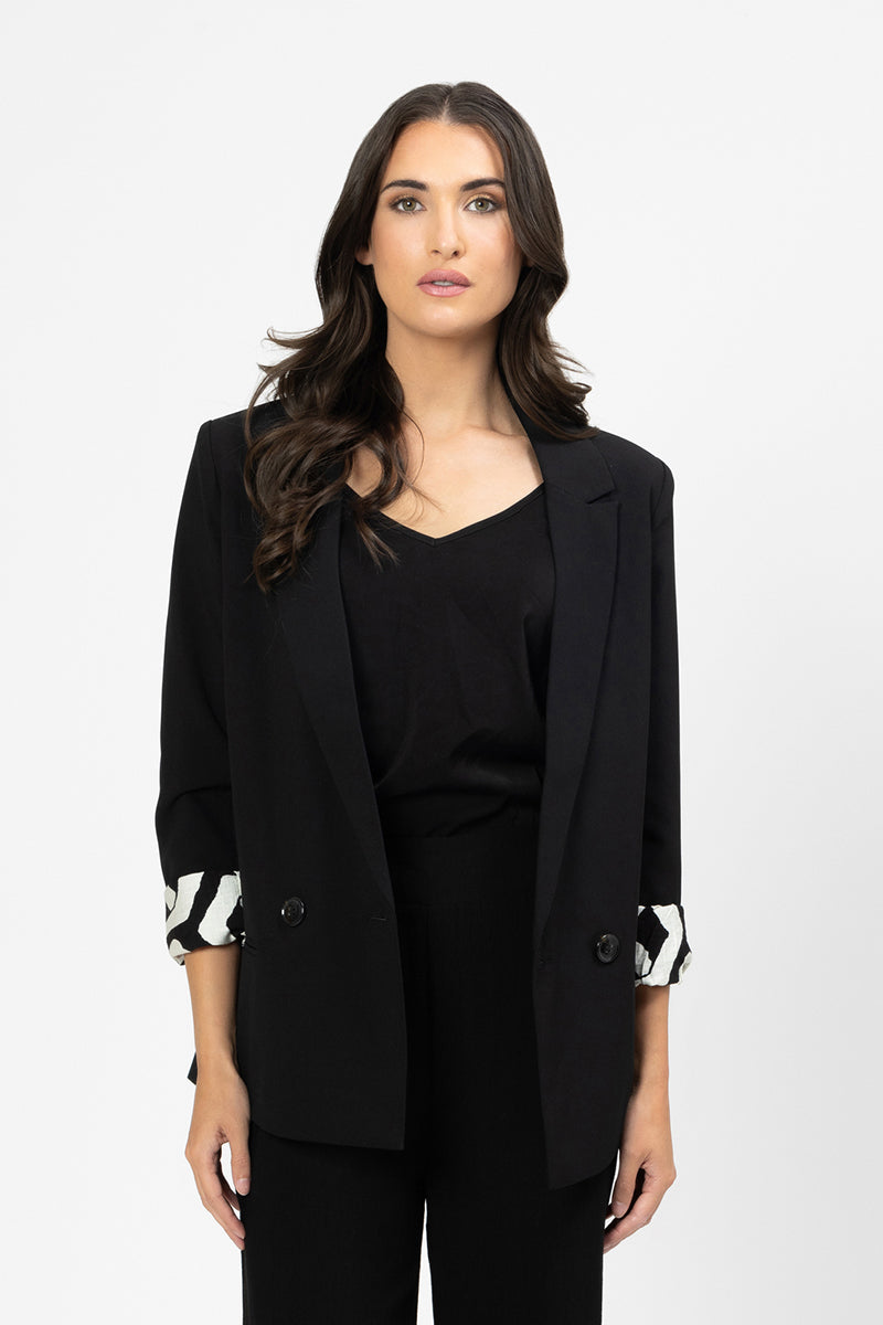 Dylan  Blazer - Black Geo Lining