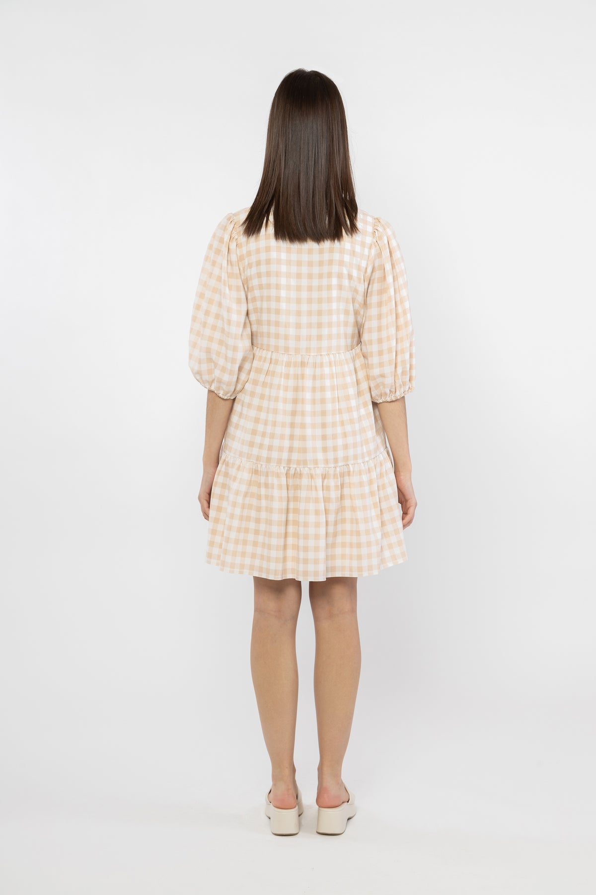 Truthfull Mini Dress - Camel Check