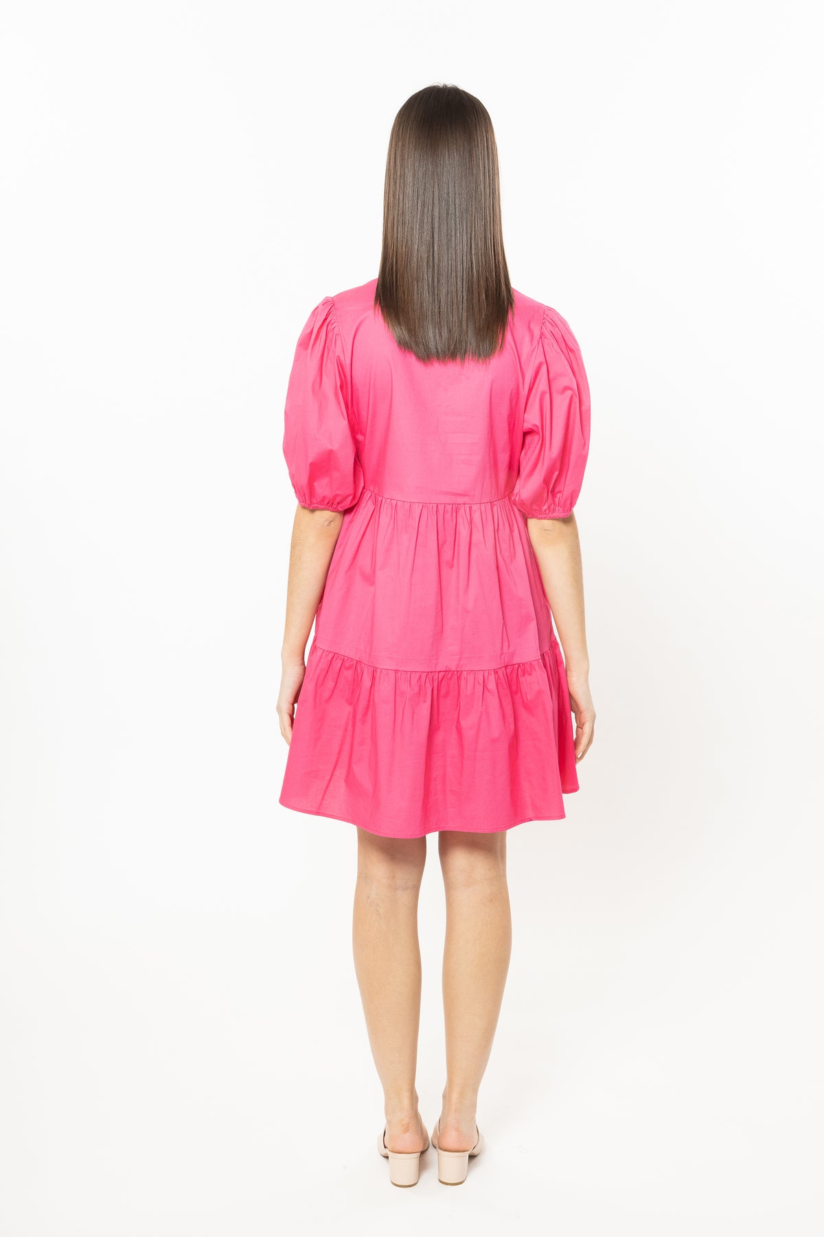 Reflective Mini Dress - Hot Pink