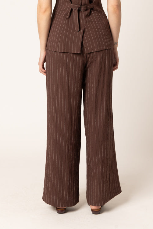 CONTINUITY PANT | Cocoa Stripe