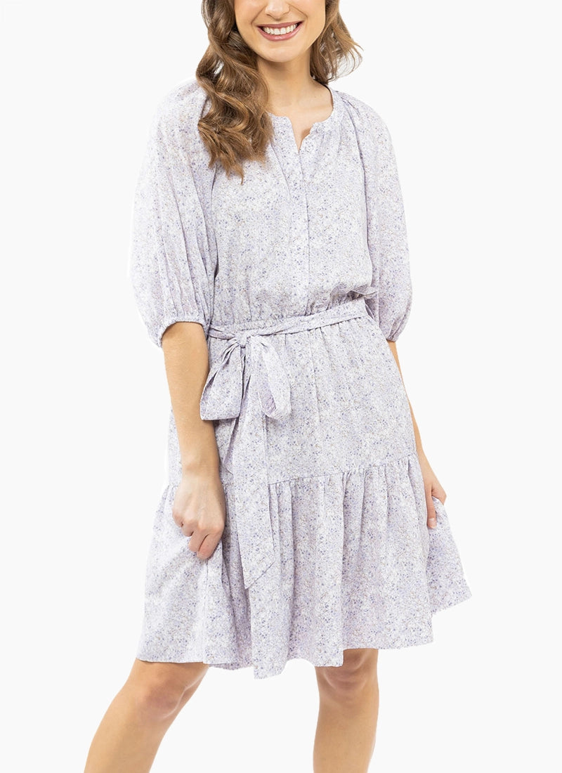 Flourish Dress - Purple Ditsy
