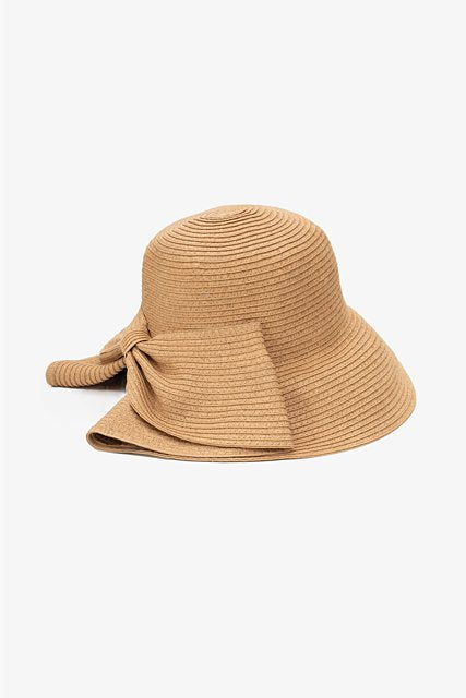 Bow Cloche Sunhat - Natural