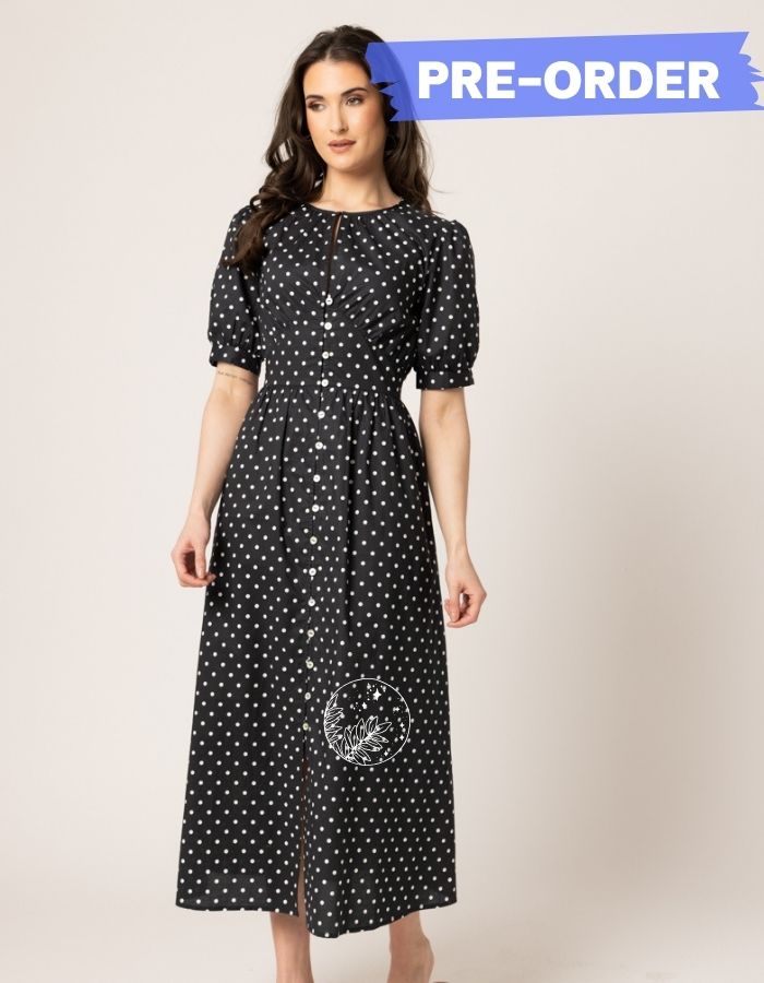 MUSE DRESS | Black White Cotton