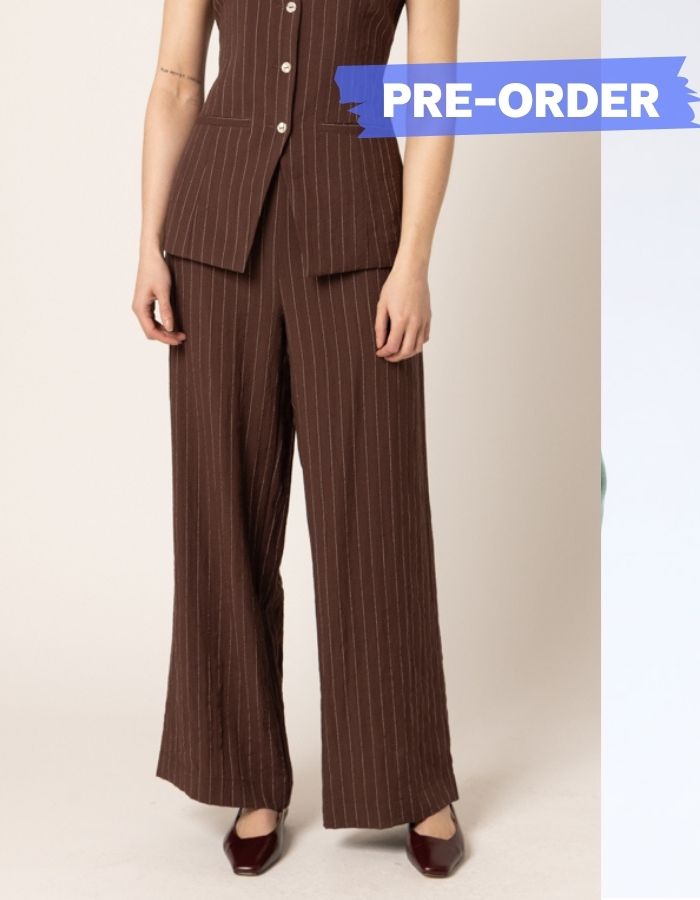 CONTINUITY PANT | Cocoa Stripe